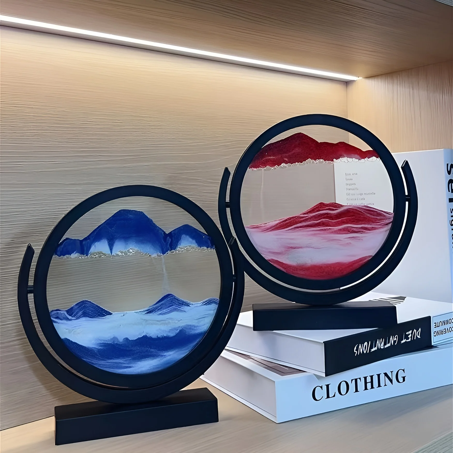 1個入り 8インチ 3Dガラス砂時計 山岳風景 流水デザイン - Home Office Design Ideas のレビューと価格