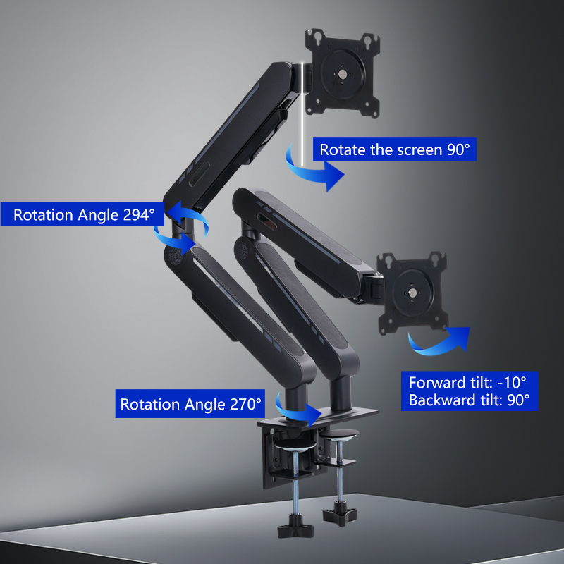 新入荷 ガススプリング式デスクマウントスタンド ほとんどの1 - Monitor Arm Dual のレビューと価格
