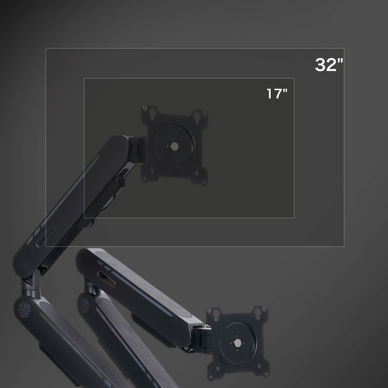 新入荷 ガススプリング式デスクマウントスタンド ほとんどの1 - Monitor Arm Dual のレビューと価格