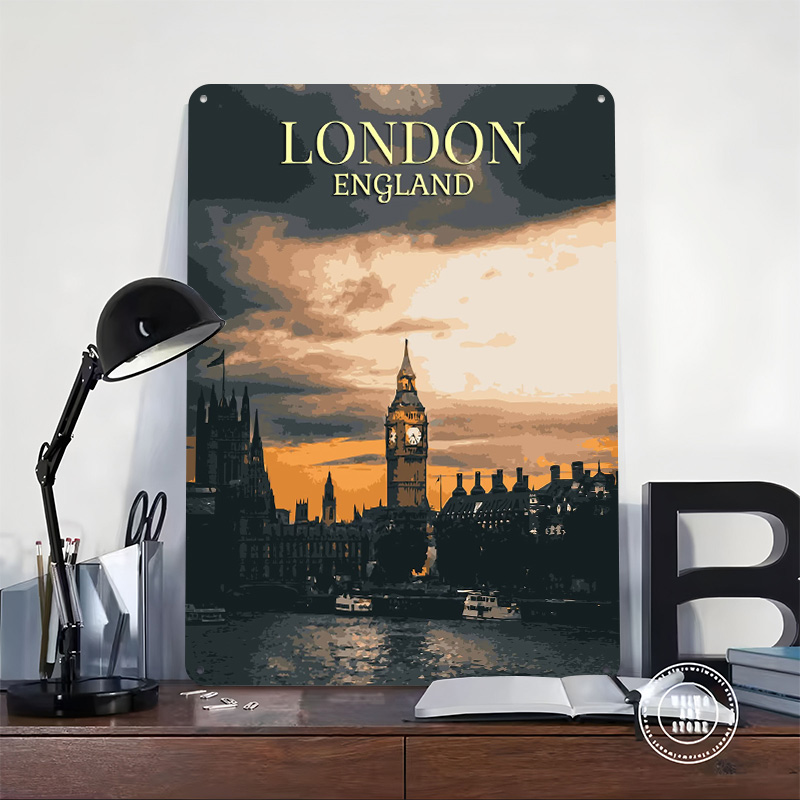 ヴィンテージロンドンブリキポスターカスタマイズ可能なウォール - Home Office London のレビューと価格