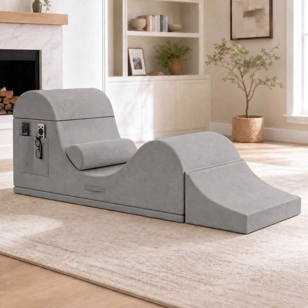 ヨガストレッチチェアラウンジ 75.6インチ 多機能ベルベッ - Home Office Sofa のレビューと価格