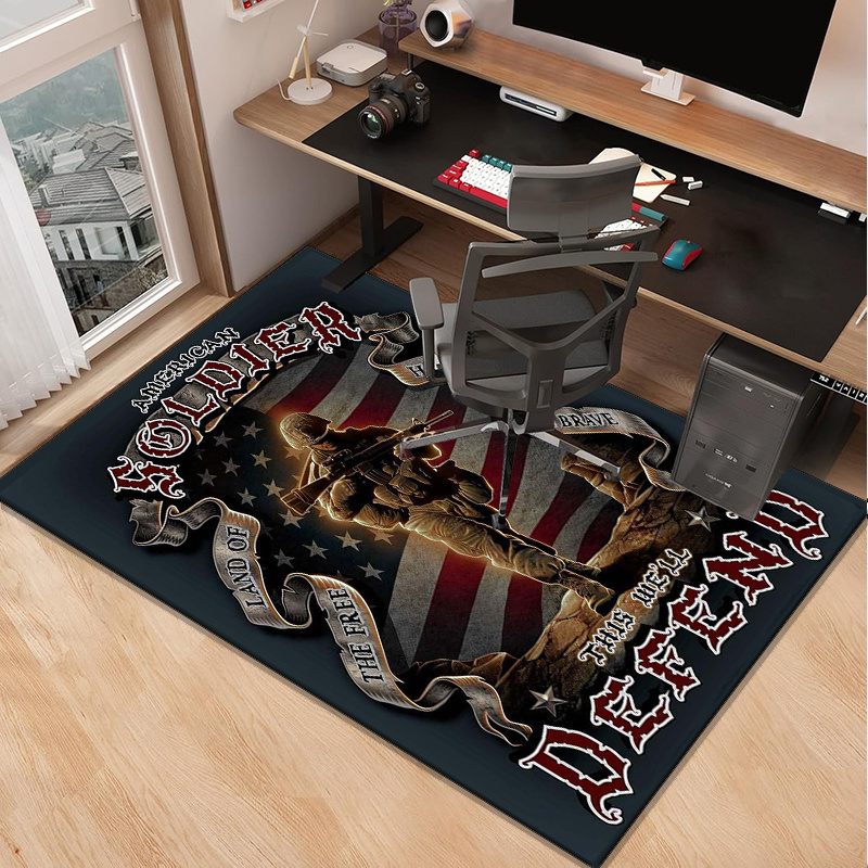 アメリカ軍兵士愛国心ラグ ホームオフィス用 - 国旗デザイン - Home Office Design Ideas のレビューと価格