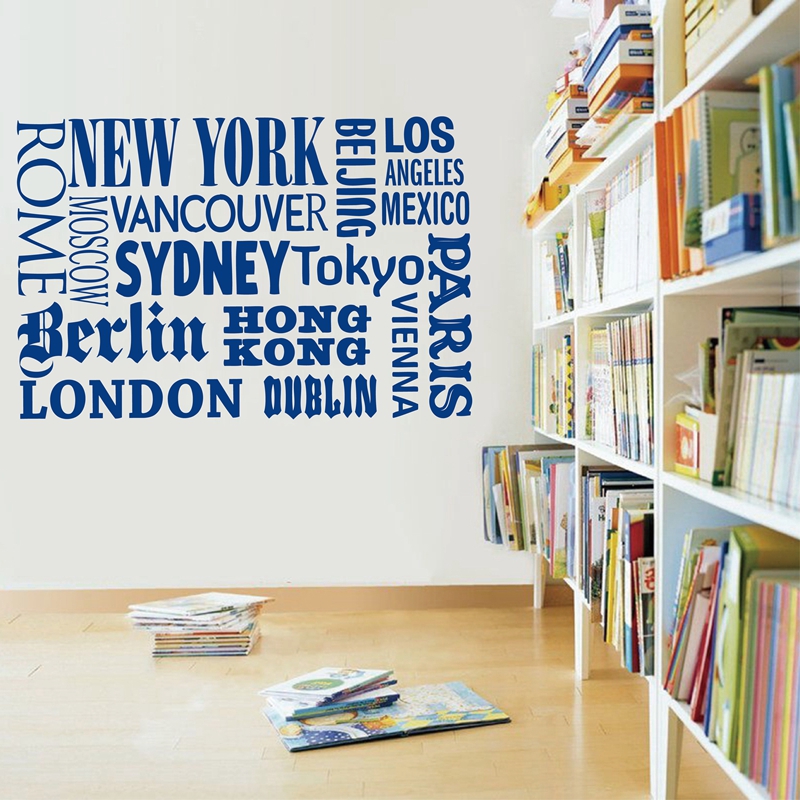ニューヨークロンドン引用ウォールステッカー、世界の都市名、ビ - Home Office London のレビューと価格